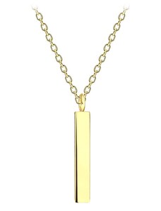 SYLVIENE Pozlacený náhrdelník BAR 12 mm