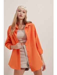 Bigdart 3900 Oversize Long Basic Shirt - Orange