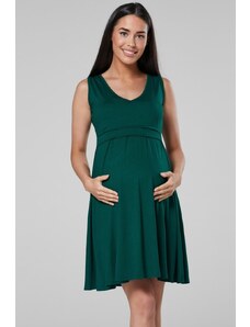 Letní těhotenské a kojící šaty 3v1 Happy Mama tmavě zelené