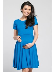 Těhotenské a kojící šaty 3v1 Chelsea Clark modré aqua