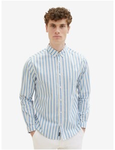 Bílo-modrá pánská pruhovaná košile Tom Tailor - Pánské