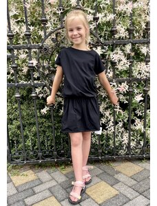 MIMI moda dla dzieci Dívčí cropped šaty černé