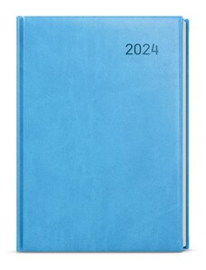 Baloušek s.r.o. Diář týdenní A5 - Oskar - Vivella s ražbou - modrá - Kolo 2024 BTO6-11-24