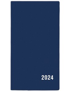 Baloušek s.r.o. Diář kapesní měsíční - Františka - PVC - modrá 2024 BMF1-1-24