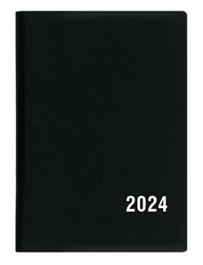 Baloušek s.r.o. Diář kapesní měsíční - Anežka - PVC - černá 2024 BMA1-2-24