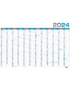 Baloušek s.r.o. Nástěnný kalendář roční B1 - modrý 2024 BKA4-24