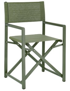 Zelená čalouněná skládací zahradní židle Bizzotto Taylor