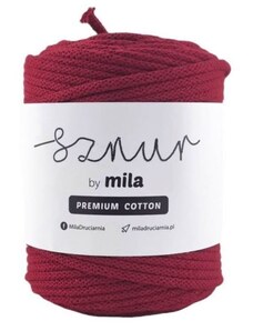Bavlněná šňůra MILA Premium Cotton 5 mm - víno