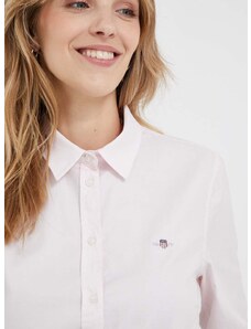 Košile Gant dámská, růžová barva, regular, s klasickým límcem