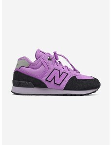 Dětské sneakers boty New Balance PV574HXG fialová barva