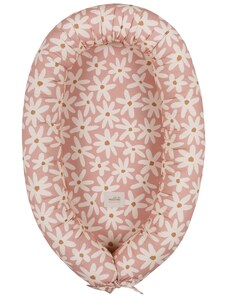 Malomi Kids Růžové bavlněné hnízdečko Blush Daisies 85 cm