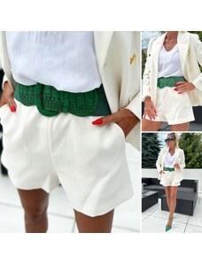 Italy moda Široký pásek na gumu Style, zelený