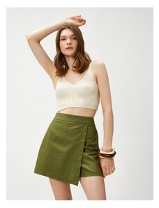 Koton Mini Shorts Skirt Linen Blended