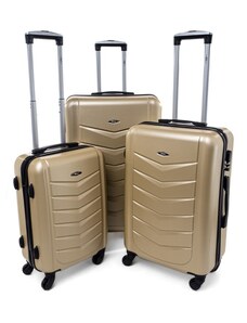 Rogal Zlatá sada 3 elegantních skořepinových kufrů "Armor" - vel. M, L, XL