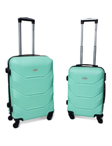 Rogal Zelená sada 2 luxusních skořepinových kufrů "Luxury" - vel. M, L
