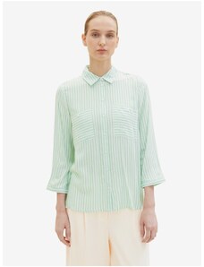 Bílo-zelená dámská pruhovaná košile Tom Tailor - Dámské