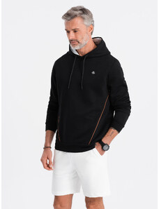 Ombre Men's hoodie with zippered pocket - black