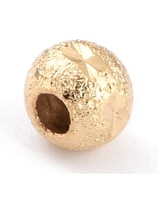 NUBIO Mosazný oddělovač, stardust kulička, zlatá, 4x3,5 mm