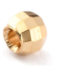 NUBIO Mosazný oddělovač, kulička, zlatá, 2,5x2,2 mm