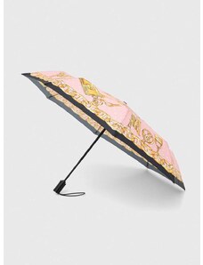 Deštník Moschino růžová barva, 8410