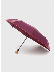 Deštník Moschino vínová barva, 8431