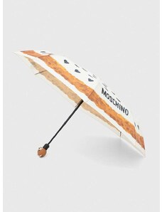 Deštník Moschino béžová barva, 8377