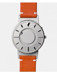 Stříbrné pánské hodinky Eone s koženým páskem Bradley KBT - Silver 40MM