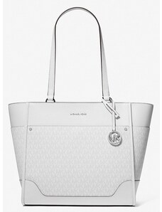 Michael Kors Harrison large kabelka logo bílá šedá