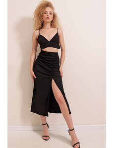 Bigdart 1880 Slit Skirt - Black