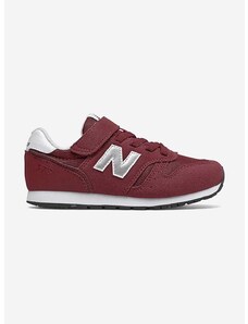 Dětské sneakers boty New Balance YV373KR2 vínová barva