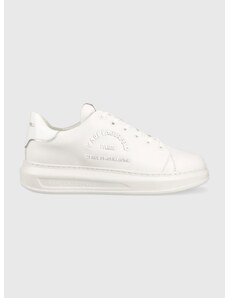 Kožené sneakers boty Karl Lagerfeld KAPRI MENS bílá barva, KL52539