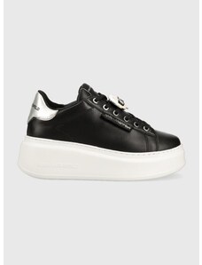 Kožené sneakers boty Karl Lagerfeld ANAKAPRI černá barva, KL63576K