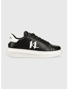 Kožené sneakers boty Karl Lagerfeld KAPRI MENS černá barva, KL52515A