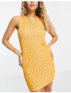 It's Now Cool Premium pop mesh summer beach dress in soleil yellow