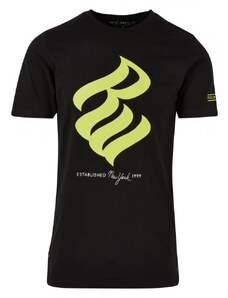 URBAN CLASSICS Pánské tričko Rocawear BigLogo T-Shirt - černé, žluté