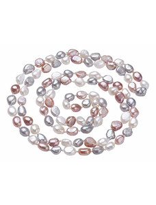 Nefertitis Exkluzivní dámský perlový náhrdelník z barevných perel 120 cm - délka cca 120 cm