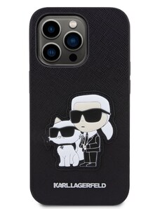 Ochranný kryt pro iPhone 13 Pro - Karl Lagerfeld, Saffiano Karl and Choupette NFT Black