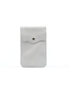 Blaire Kožená mini kabelka Jessi na telefon bílá