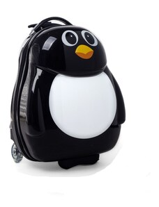 Rogal Černý dětský kufr na kolečkách "Penguin" - vel. M
