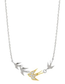 Preciosa Stříbrný náhrdelník Vlaštovka s kubickými zirkony 5372Y00