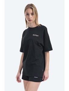Bavlněné tričko Converse černá barva, 10021480.A01-BLACK