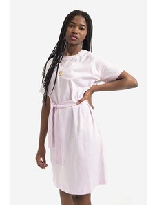 Bavlněné šaty A.P.C. Robe Isciane COEIO-F05947 ROSE PALE růžová barva, mini, oversize