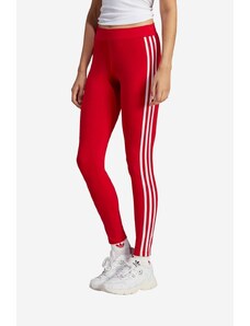 Legíny adidas Originals dámské, červená barva, s aplikací, IB7382-red