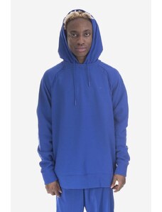 Bavlněná mikina adidas Originals pánská, s kapucí, hladká, HR5456-blue