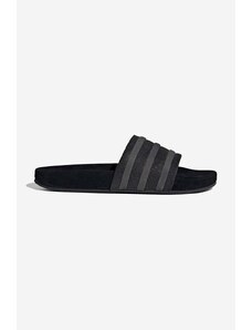 Kožené pantofle adidas Originals Adilette FZ6451 černá barva, FZ6451-black