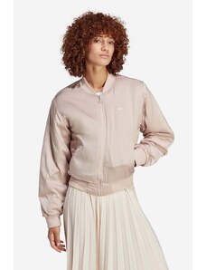 Bomber bunda adidas Originals žlutá barva, přechodná, HA7156-beige