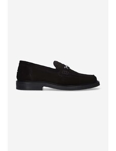 Semišové mokasíny Filling Pieces Loafer Suede černá barva, na plochém podpatku, 44222791861