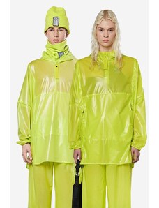 Nepromokavá bunda Rains Ultralight Anorak 18880 REFLECTIVE DIGITAL LIME zelená barva, přechodná, oversize