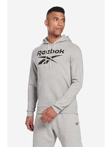 Tepláková mikina Reebok Identity Big Logo Hoodie šedá barva, s kapucí, s potiskem, H54477-grey