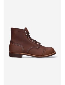 Kožené boty Red Wing Iron Ranger pánské, hnědá barva, 8111